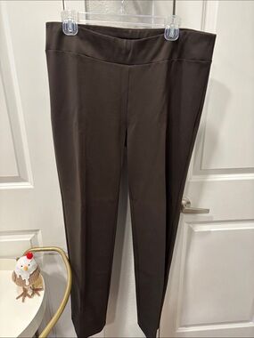 EUC Insight Women's Straight Leg Ponte Pants in Dark Brown